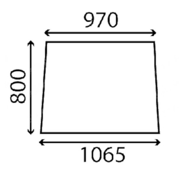 Переднє скло John Deere серія 5200, 5300, 5400, 5500, 5210, 5310, 5410, 5510 2708913 фото