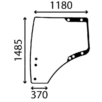 Стекло двери левые John Deere 7200R, 7210R, 7215R, 7250R, 7270R, 7280R, 7290R, 7310R R537531 фото