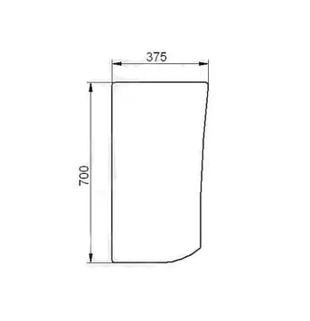 Стекло CASE Farmall U 95 105 115, U 95 PRO 105 PRO 115 PRO переднее нижнее правое при фиксированном стекле 1595 фото