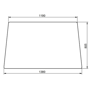Скло переднє John Deere  SE6020, SE6120, SE6220, SE6320, SE6420, SE6520, SE6620, SE6920 1196 фото