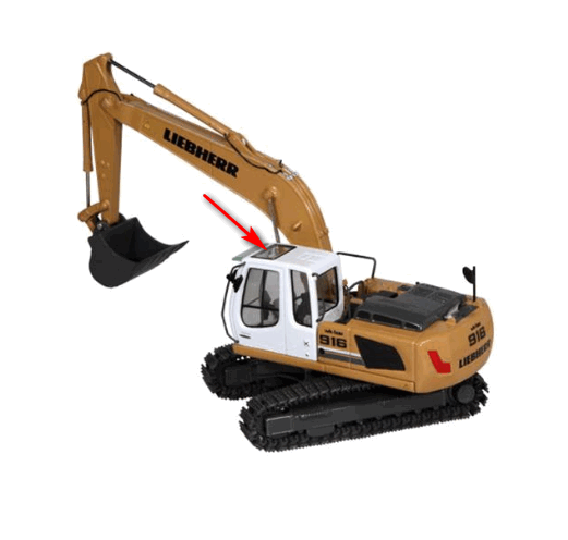 Скло даху екскаватора Liebherr R906 Litronic, R916 Litronic, R926 Litronic 3109 фото