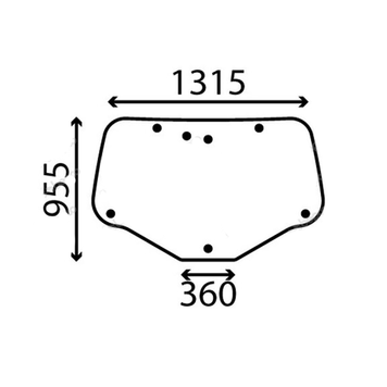 Скло заднє New Holland TS 100A 110A 115A 125A 130A 135A 1084 фото