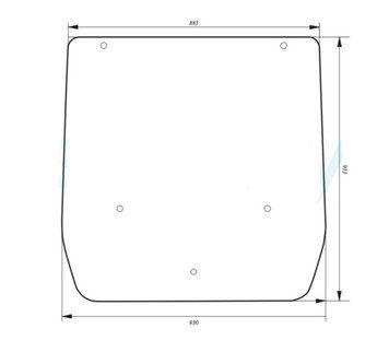 Стекло CASE Farmall U 95 105 115, U 95 PRO 105 PRO 115 PRO заднее 1470 фото