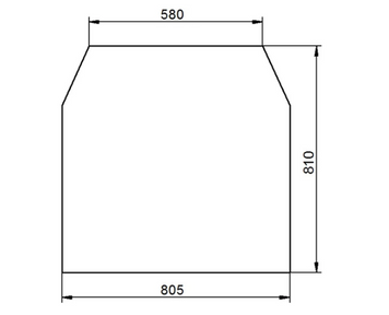 Скло дах навантажувач JCB 525-58 serie 00561000-00580000 2222452 фото