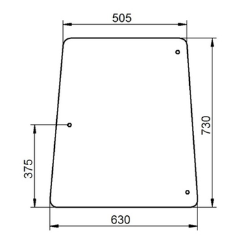 Бічне скло John Deere 940, 1040, 1140, 1550, 1640, 1750, 1850, 1950, 2040, 2040S, 2250, 2450, 2650, 2850 2221375 фото