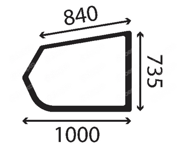 Стекло двери нижнее New Holland LM6.32 /NRC, LM6.35 /NRC, LM7.35 /NRC, LM7.42 /NRC, LM9.35 /NRC 2224589 фото