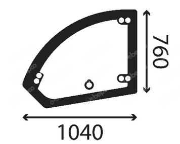 Стекло двери верхнее New Holland LM6.32 /NRC, LM6.35 /NRC, LM7.35 /NRC, LM7.42 /NRC, LM9.35 /NRC 2223568 фото