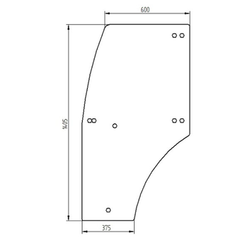 Стекло дверь левая John Deere 5215F, 5215V, 5315F, 5315V, 5515F, 5515V, 5615F, 5615V 2223424 фото