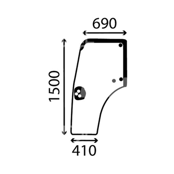 Скло ліві двері CASE Quantum 65C 65V 75C 75N 75V 85C 85N 85V 95C 95V 1272 фото