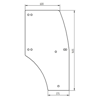 Стекло дверь правая John Deere 5215F, 5215V, 5315F, 5315V, 5515F, 5515V, 5615F, 5615V 2223423 фото
