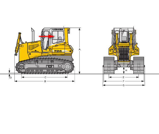 Стекло боковая передняя левая верхняя раздвижное бульдозера Liebherr PR724 LGP 10280353 фото