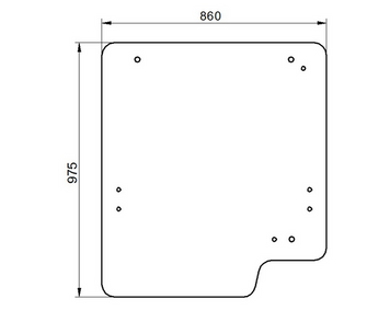 Скло переднє загартоване JCB 525-58 serie 00561000-00580000 525-58 F.S serie 00561000-00580000 2221701 фото