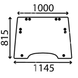 Стекло переднее трактор New Holland TL70A, TL80A, TL90A, TL100A 5106 фото 1