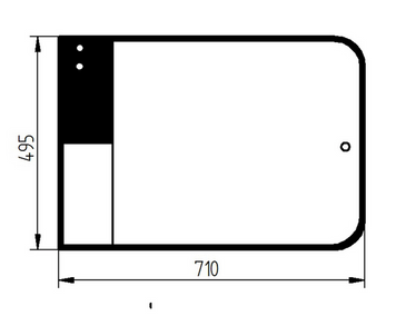 Стекло заднее JCB 520-50 00754000-00754999/ 00789001-00789886 4611518 фото