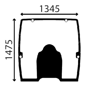 Переднее стекло John Deere 6105R, 6115R, 6125R, 6130R, 6140R, 6150R, 6170R, 6190R, 6210R 2222900 фото