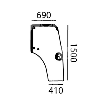 Скло праві двері CASE Quantum 65C 65V 75C 75N 75V 85C 85N 85V 95C 95V 1271 фото