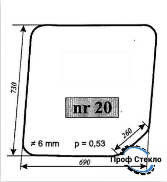 Скло spycho екскаватор OSTR&Oacute;WEK KL-0102 - лівої двері 20 фото