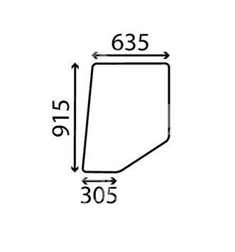 Скло CASE 644 743 744 745 844 946 1046 1246 955 1055 1255 кабіна Comfort 2000 -двері 1397 фото