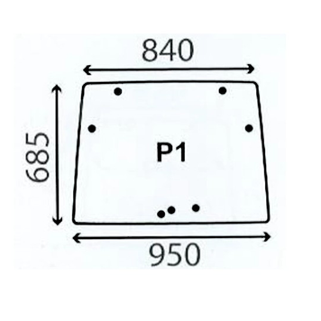 Переднее стекло John Deere 5215F, 5215V, 5315F, 5315V, 5515F, 5515V, 5615F, 5615V 2222860 фото