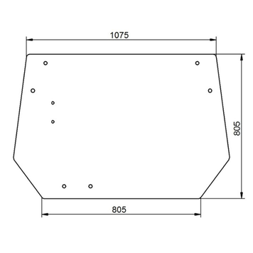 Скло заднє John Deere 940, 1040, 1140, 1550, 1640, 1750, 1850, 1950, 2040, 2040S, 2250, 2450, 2650, 2850 2220087 фото
