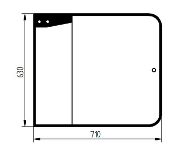 Стекло заднее JCB 520-50 00754000-00754999/ 00789001-00789886 2224289 фото