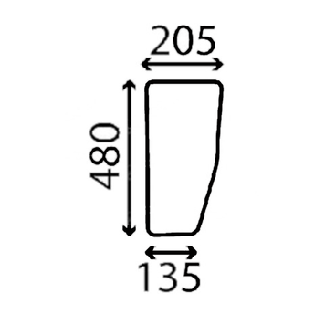 Стекло заднее нижнее John Deere серия 6010, 6110, 6210, 6310, 6410, 6510, 6610, 6810, 6910 2224338 фото