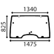 Переднє скло трактор John Deere серія 6105R - 6210R відкривне AL211005 2711566 фото 1