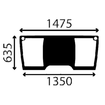 Переднее нижнее стекло трактор John Deere серия 6105R-6210R L209738 2711567 фото