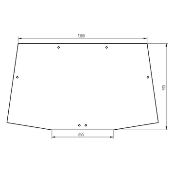 Заднее стекло трактор John Deere серия 9120 &ndash; 9620 и серия 9320T &ndash; 9620T 3371 фото