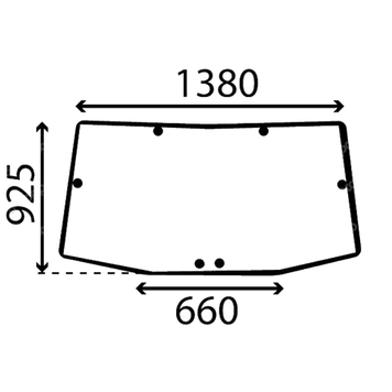Заднее стекло трактор John Deere серия 7630, 7730, 7830, 7930 R131208 1120 фото