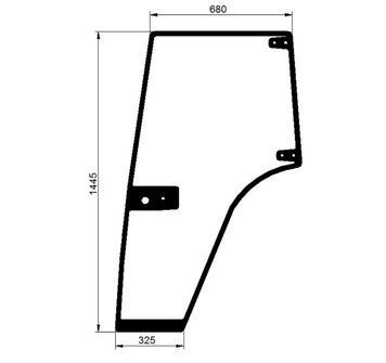 Скло New Holland T 7510 7520 7530 7540 7550 TVT135 145 155 170 190 195 ліва двері 1053 фото