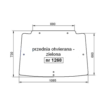 Скло переднє CASE JX Maxxima 1060C 1070C 1075C 1085C 1095C відкривається 1268 фото