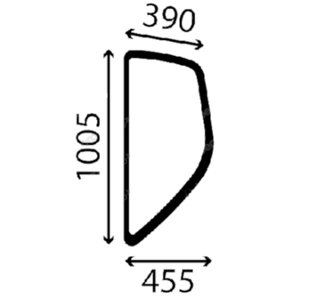 Скло ліве бокове екскаватор Doosan DX140-3, DX140W-3, DX160-3, DX160W-3, DX180-3 K1057516 фото