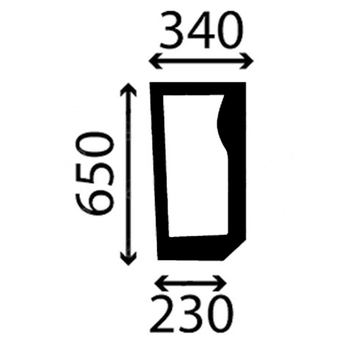 Стекло переднее нижнее левое Case MXM120, MXM130, MXM140, MXM155, MXM175, MXM190 3472 фото