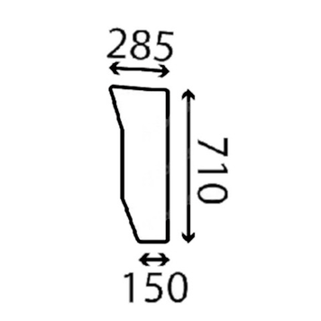 Переднее нижнее стекло John Deere 5300N, 5310N, 5400N, 5410N, 5500N, 5510N 2224508 фото
