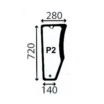 Стекло переднее нижнее правое John Deere 5215F, 5215V, 5315F, 5315V, 5515F, 5515V, 5615F, 5615V ER200605 фото