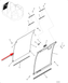 Стекло переднее верхнее экскаватора New Holland E135B, E150B, E175B, E195B, E215B 47694593 фото 2