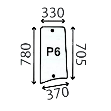 Стекло переднее нижнее John Deere 5300N, 5310N, 5400N, 5410N, 5500N, 5510N 2224346 фото