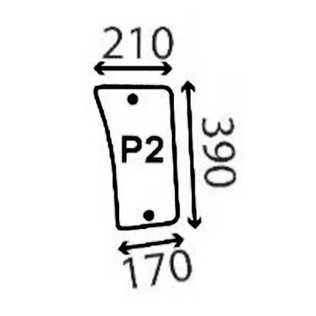 Стекло переднее нижнее John Deere 5300N, 5310N, 5400N, 5410N, 5500N, 5510N, ER047885 2223541 фото