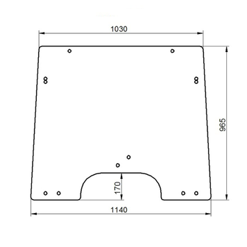 Переднє скло трактор John Deere 5080R, 5080RN, 5090R, 5090RN, 5100R, 5100RN 2225171 фото