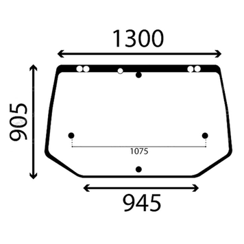 Заднее стекло трактор New Holland TL70A, TL80A, TL90A, TL100A 3471 фото