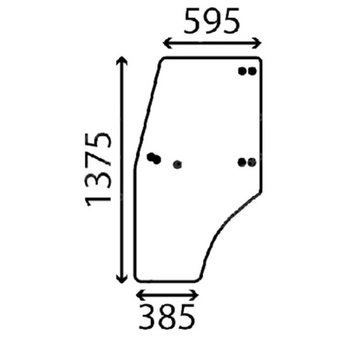Дверь левая стекло John Deere 5300N, 5310N, 5400N, 5410N, 5500N, 5510N, ER047754 2222743 фото