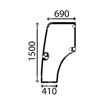 Скло ліві двері CASE Quantum 65C 65V 75C 75N 75V 85C 85N 85V 95C 95V версія 2 1785 фото
