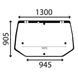 Заднее стекло трактор New Holland TL70A, TL80A, TL90A, TL100A 3471 фото 1