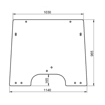 Скло переднє трактор John Deere 5080R, 5080RN, 5090R, 5090RN, 5100R, 5100RN R239110 фото