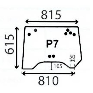 Скло заднє John Deere 5300N, 5310N, 5400N, 5410N, 5500N, 5510N, ER047753 2223942 фото