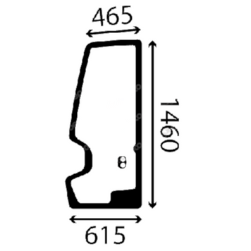 Стекло двери мини экскаватора Takeuchi TB228, TB235, TB250 2929 фото