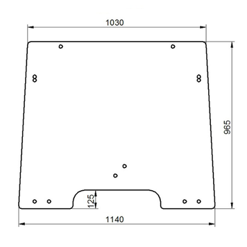 Лобовое стекло трактор John Deere 5055E, 5065E, 5075E, 5085E, 5095E 2224507 фото