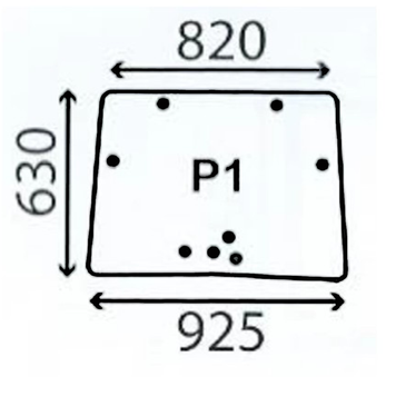 Скло переднє John Deere 5300N, 5310N, 5400N, 5410N, 5500N, 5510N, ER047751 2224083 фото