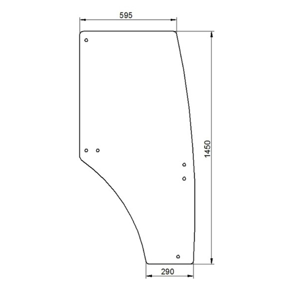 Стекло правая дверь трактор John Deere серия 5083E, 5093E 1303 фото